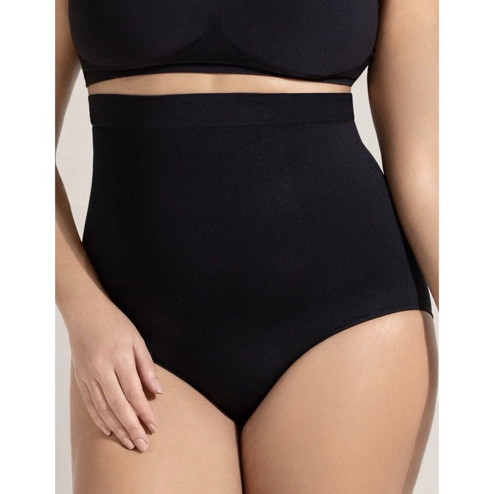 Empetua Womens XL High Waisted Shaper Panty Brief Set of 2 Black Seamless NWT - Picture 12 of 12